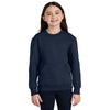 Port & Company Youth True Navy Core Fleece Crewneck Pocket Sweatshirt