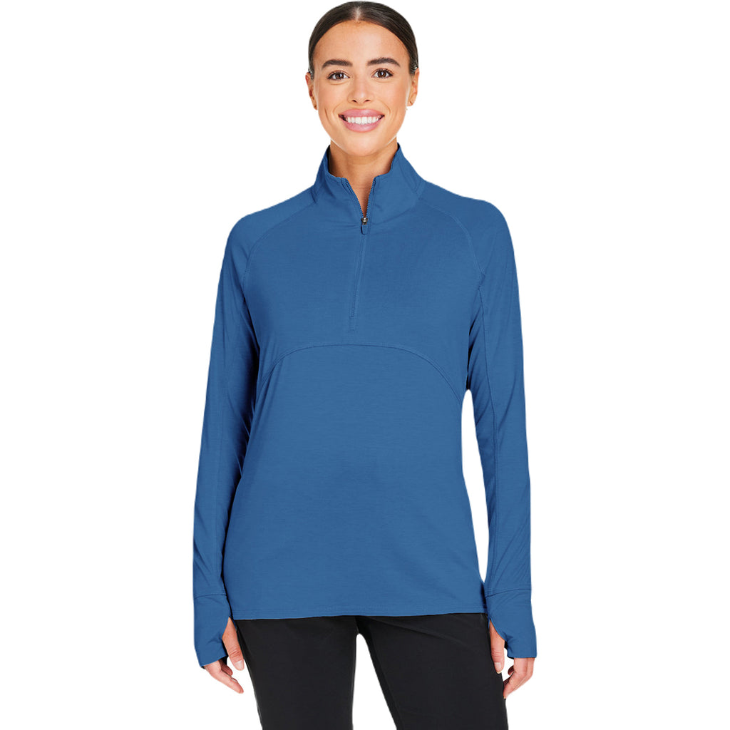 Puma Golf Women's Lake Blue Bandon Quarter-Zip