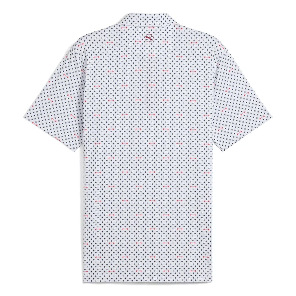 Puma Golf Men's White Glow-Deep Navy MATTR Burgh Polo