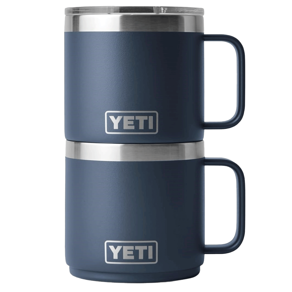 Quick Ship YETI Navy Rambler 14 oz Stackable Mug