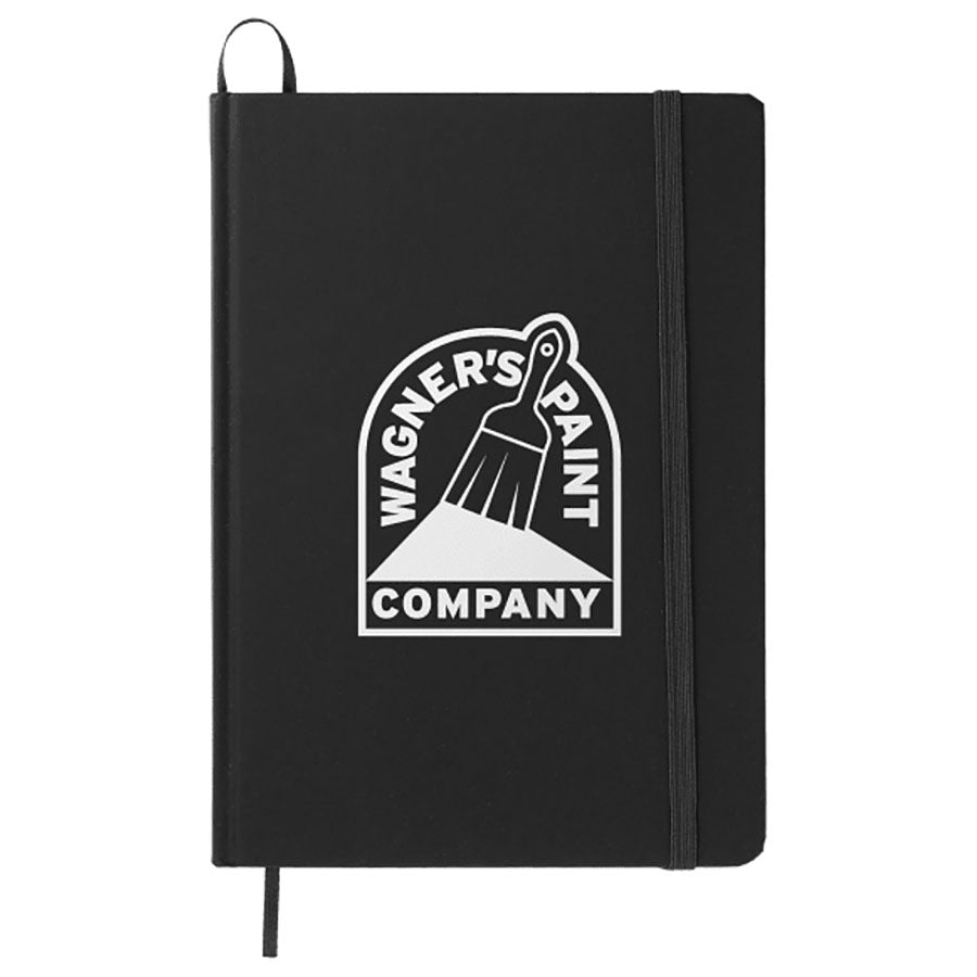 Bullet Black 5'' x 7'' FSC Mix Snap Elastic Closure Notebook