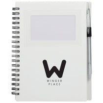 Bullet White Recycled Star Spiral Notebook with Pen