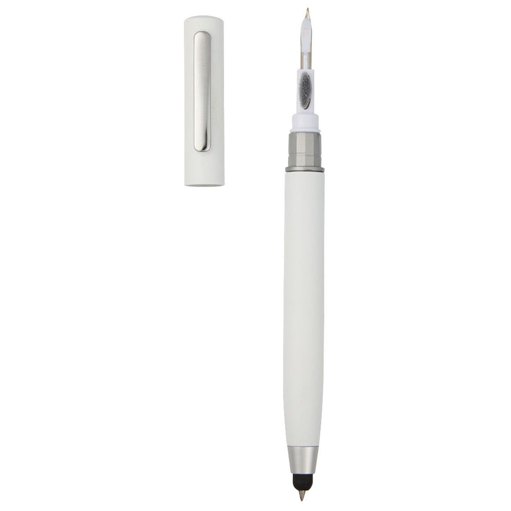 Bullet White 3-in-1 Tech Cleaning Stylus Gel Pen