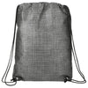 Bullet Black Crossweave Heat Sealed Drawstring Bag