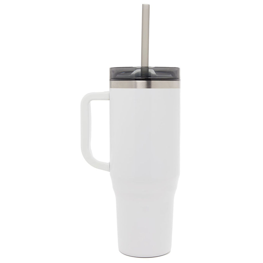 Bullet White Thor 40 oz Eco-Friendly Straw Tumbler