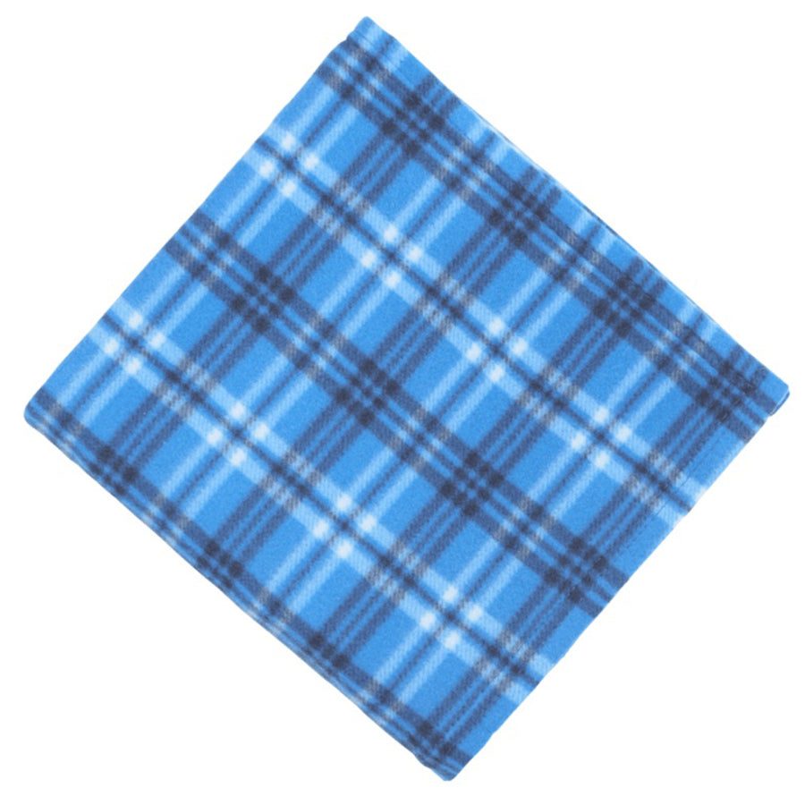 Bullet Blue Rollable Plaid Fleece Throw Blanket 50'' x 60'' Unfolded