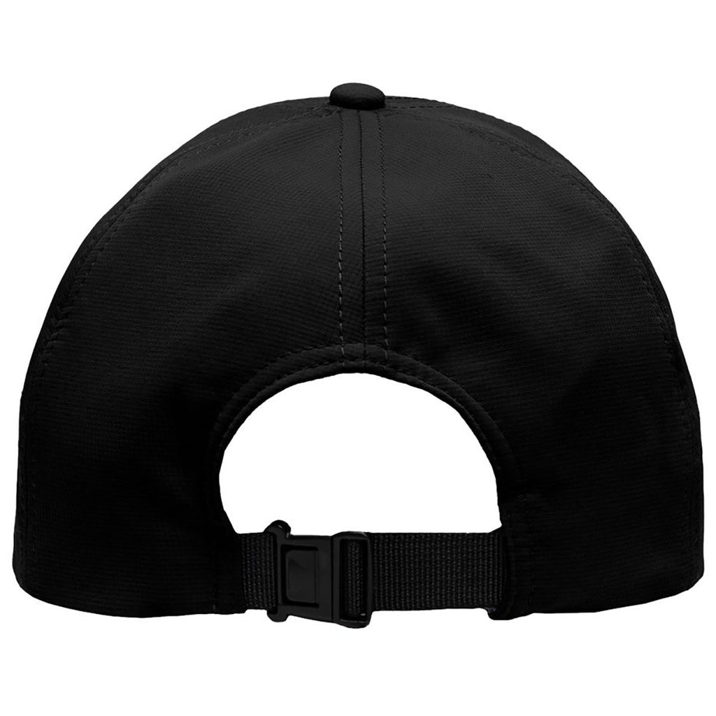 Sportsman Black Five-Panel Ripstop Cap