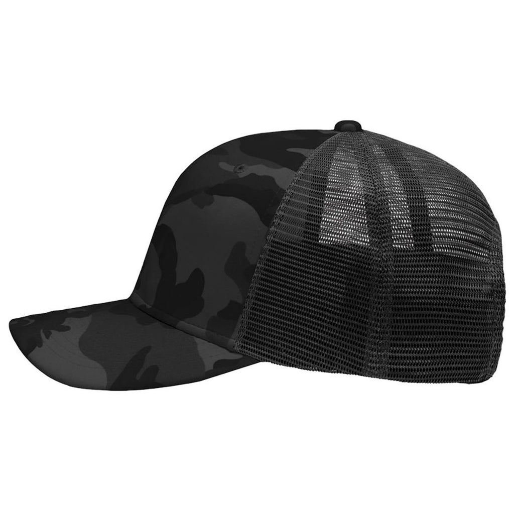 Sportsman Black Camo/Black Lo-Pro Mesh Back Trucker Fit Cap