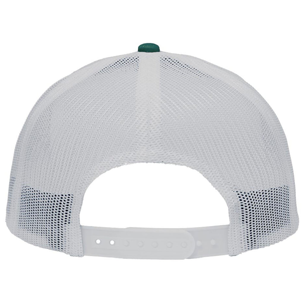 Sportsman Chino Forest Green/White Lo-Pro Mesh Back Trucker Fit Cap