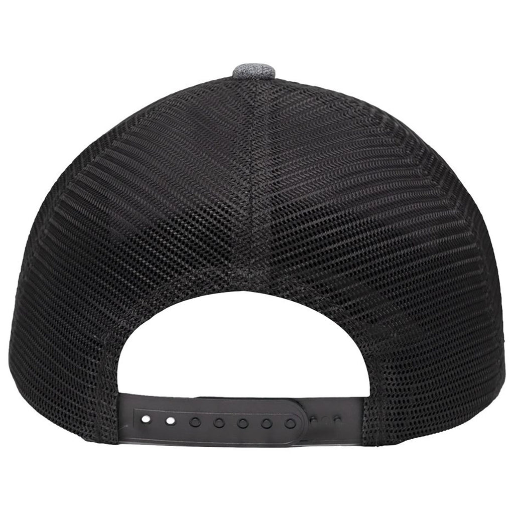 Sportsman Black Heather/Black Modern Six-Panel Trucker Fit Cap