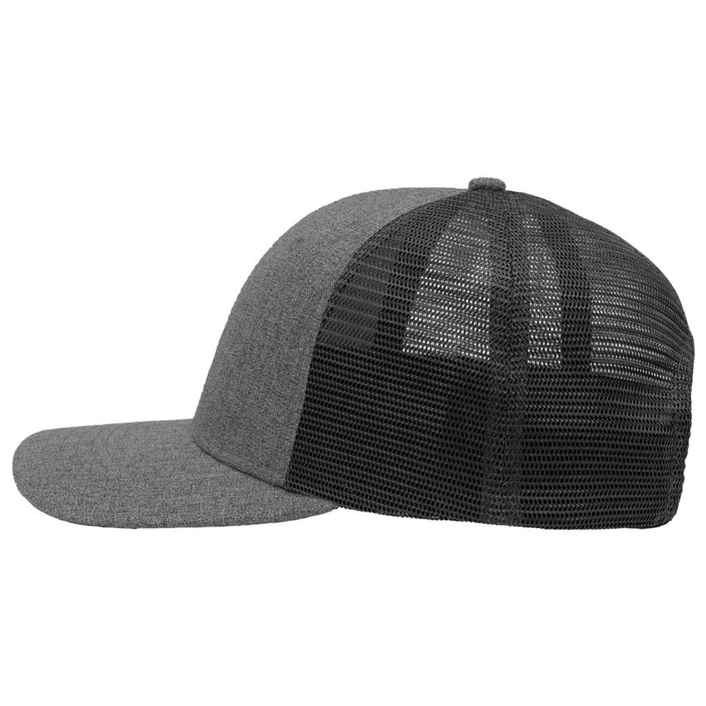 Sportsman Black Heather/Black Modern Six-Panel Trucker Fit Cap