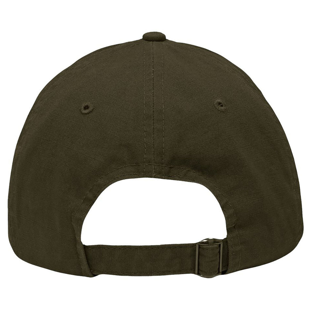 Sportsman Brushed Dark Olive Green Dad Hat Fit