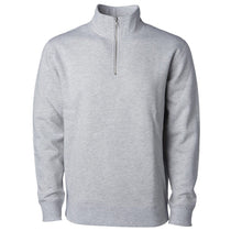 Independent Trading Co. Men's Grey Heather Midweight Quarter-Zip Pullover