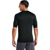 Sport-Tek Men's Black PosiCharge Compression 1/2-Sleeve Tee