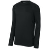 Sport-Tek Men's Black PosiCharge Compression Long Sleeve Tee