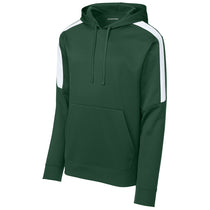 Sport-Tek Men's Forest Green/ White Sport-Wick Fleece United Pullover Hoodie