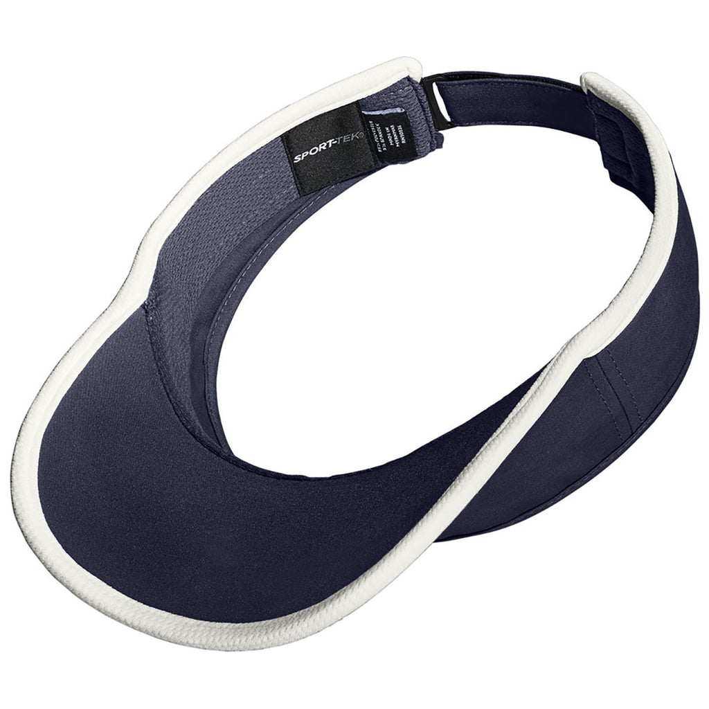 Sport-Tek True Navy/White Repeat Visor