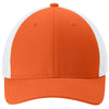 Sport-Tek Deep Orange/White Stretch-Tek Mesh Back Cap