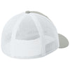Sport-Tek Silver/White Stretch-Tek Mesh Back Cap
