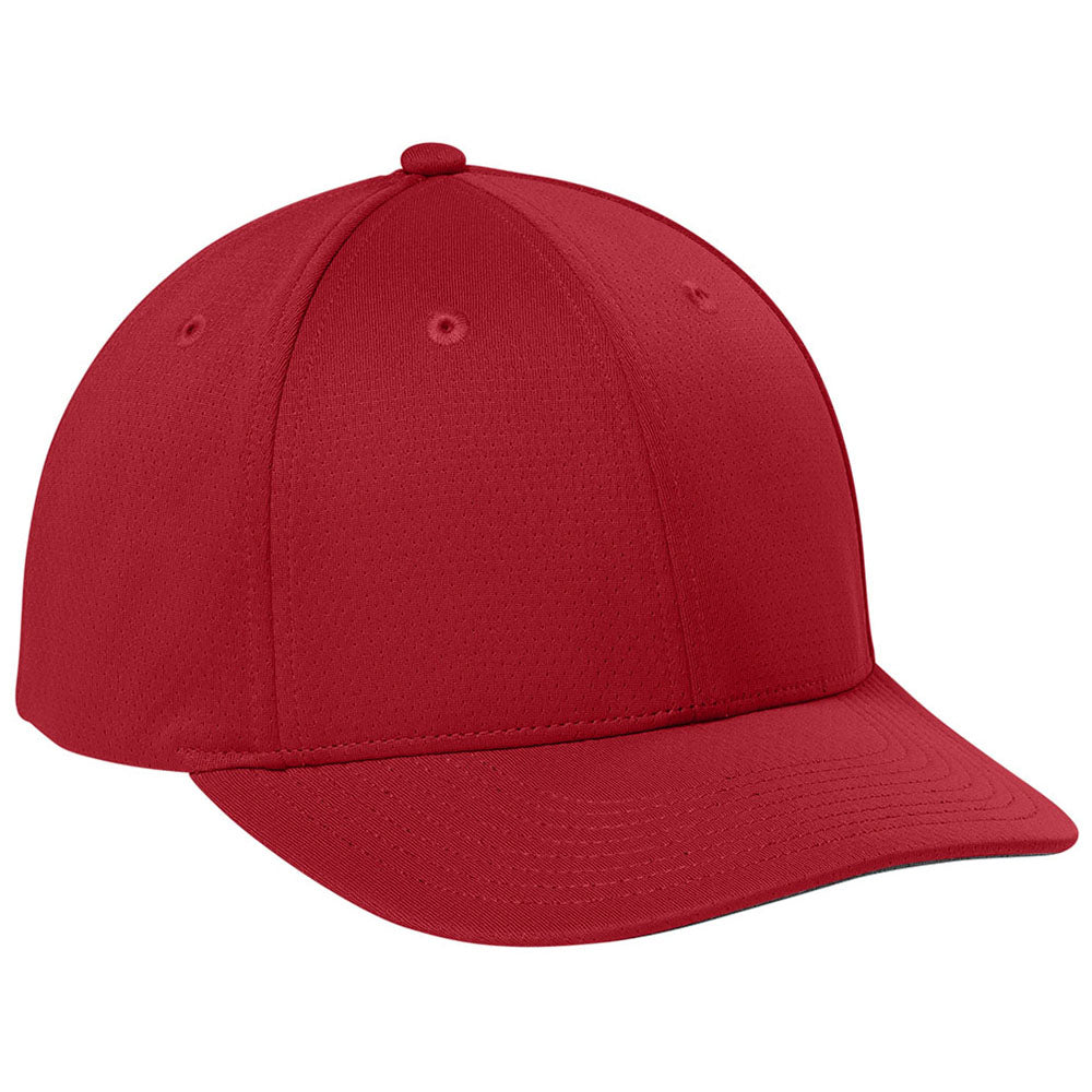 Sport-Tek Deep Red Impact Mesh Stretch-Tek Adjustable Cap