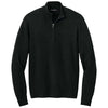 Port Authority Men's Deep Black Easy Care 1/4-Zip Sweater