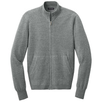 Port Authority Men's Medium Heather Grey Easy Care Full-Zip Sweater