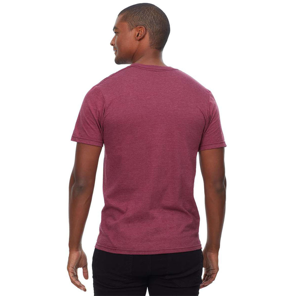 Threadfast Apparel Men's Heather Maroon Epic CVC T-Shirt