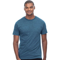 Threadfast Apparel Men's Heather Steel Blue Epic CVC T-Shirt