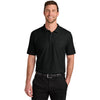 Port Authority Men's Deep Black Tall Wearever Signature Pique Pocket Polo