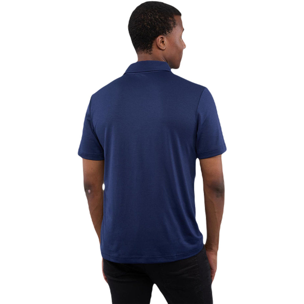 Elevate Men's Vintage Navy Izu Everything Performance Eco Short Sleeve Polo