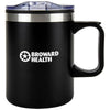 SnugZ Black Eden 14oz. Travel Mug with Handle & Lock Lid