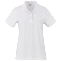 Elevate Women's White Palo Short Sleeve 100% Cotton Pique Polo