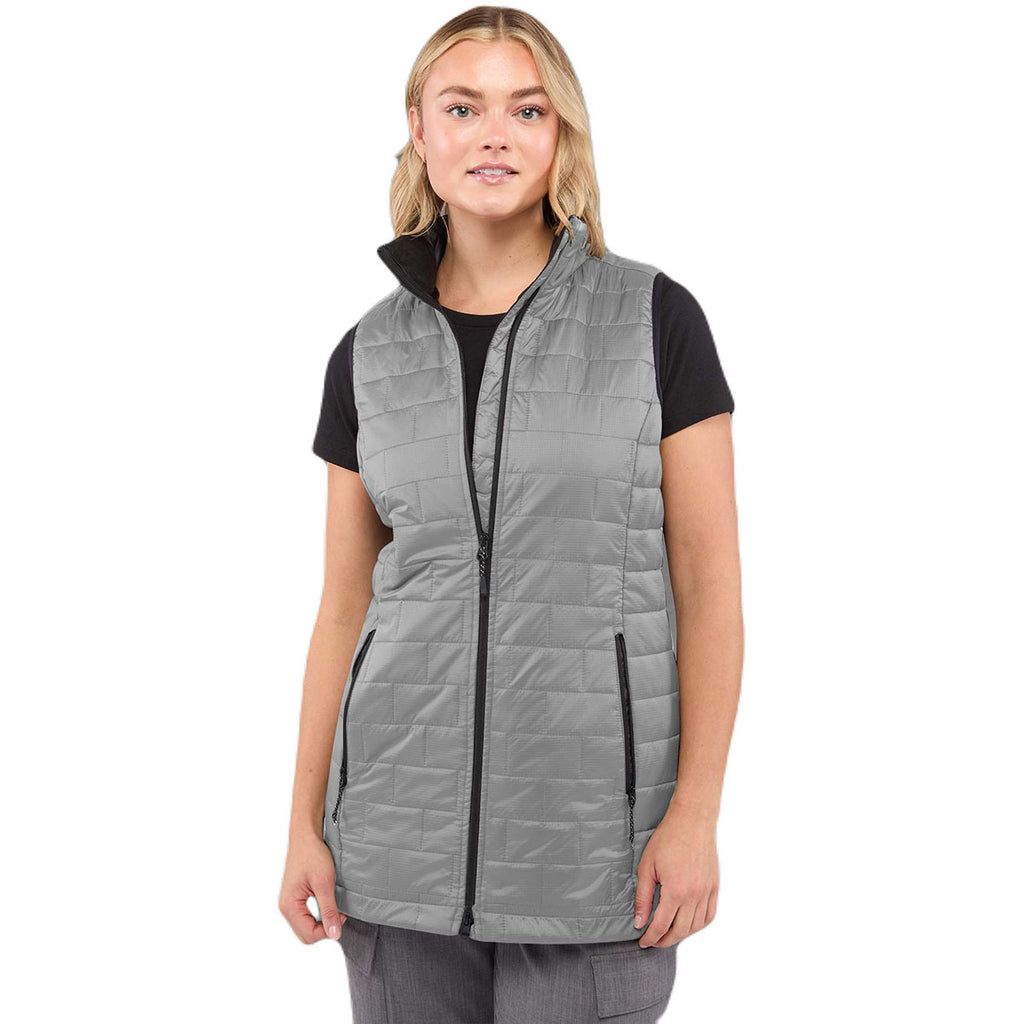 Elevate Women's Silver Telluride Lightweight Packable Insulated Puffer Vest