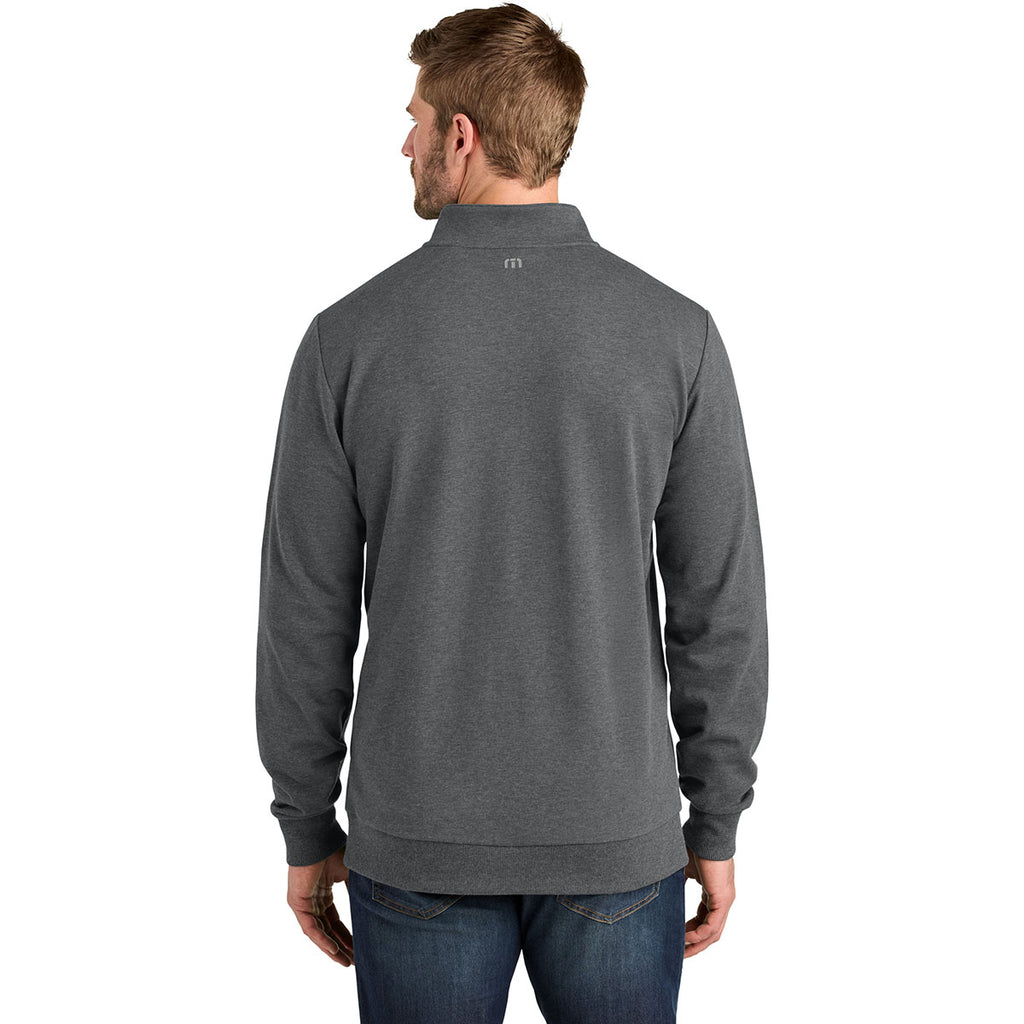 TravisMathew Men's Dark Grey Heather Ocean Villa 1/4-Zip