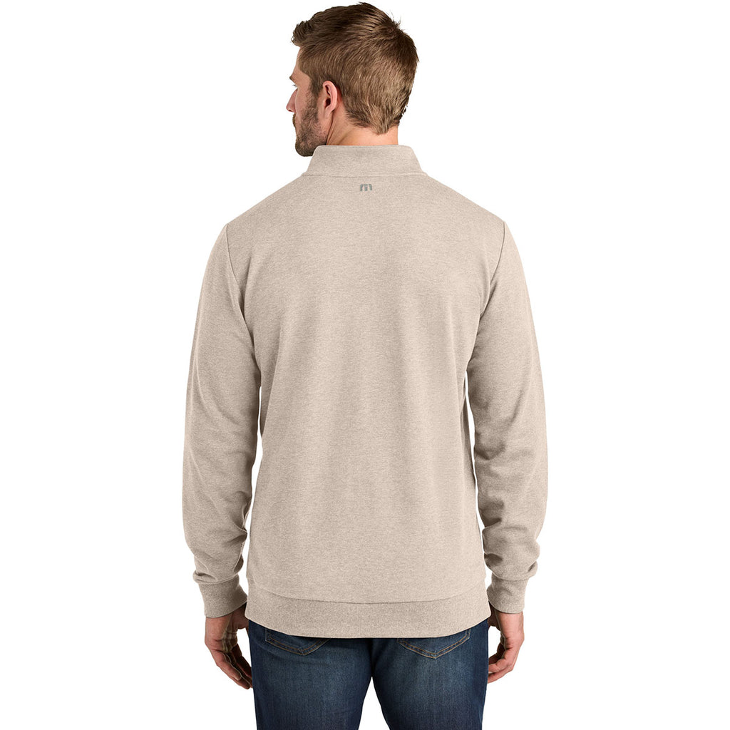 TravisMathew Men's Natural Heather Ocean Villa 1/4-Zip