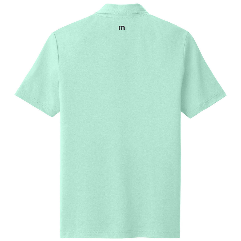 TravisMathew Men's Mint Glenview Solid Polo