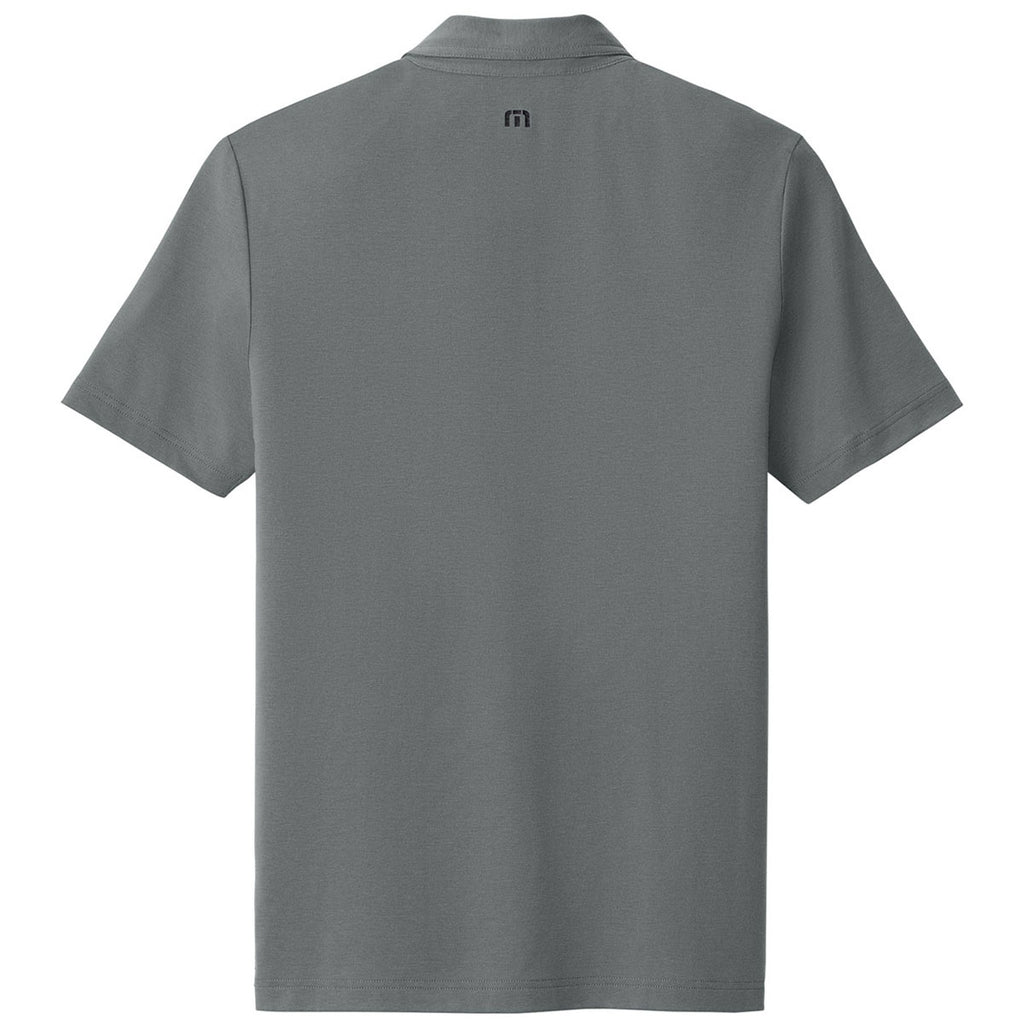 TravisMathew Men's Quiet Shade Grey Glenview Solid Polo