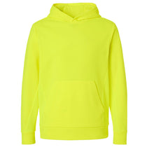 Team 365 Unisex Safety Yellow Squad Hooded Tech Fleece Pullover