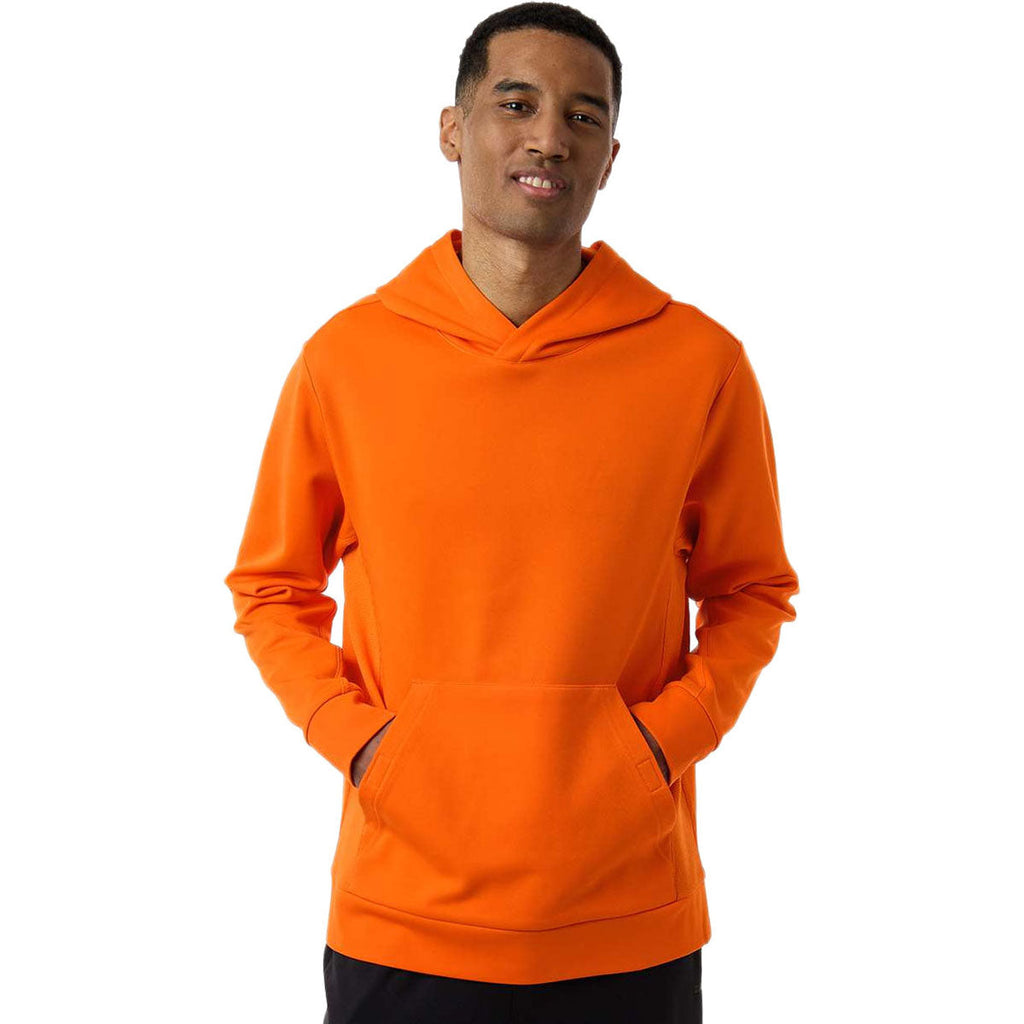 Team 365 Unisex Sport Orange Squad Hooded Tech Fleece Pullover