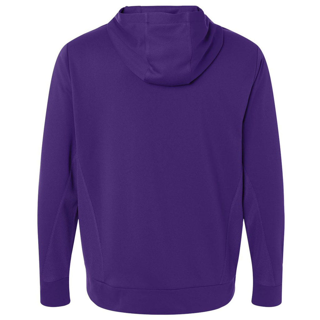 Team 365 Unisex Sport Purple Squad Hooded Tech Fleece Pullover