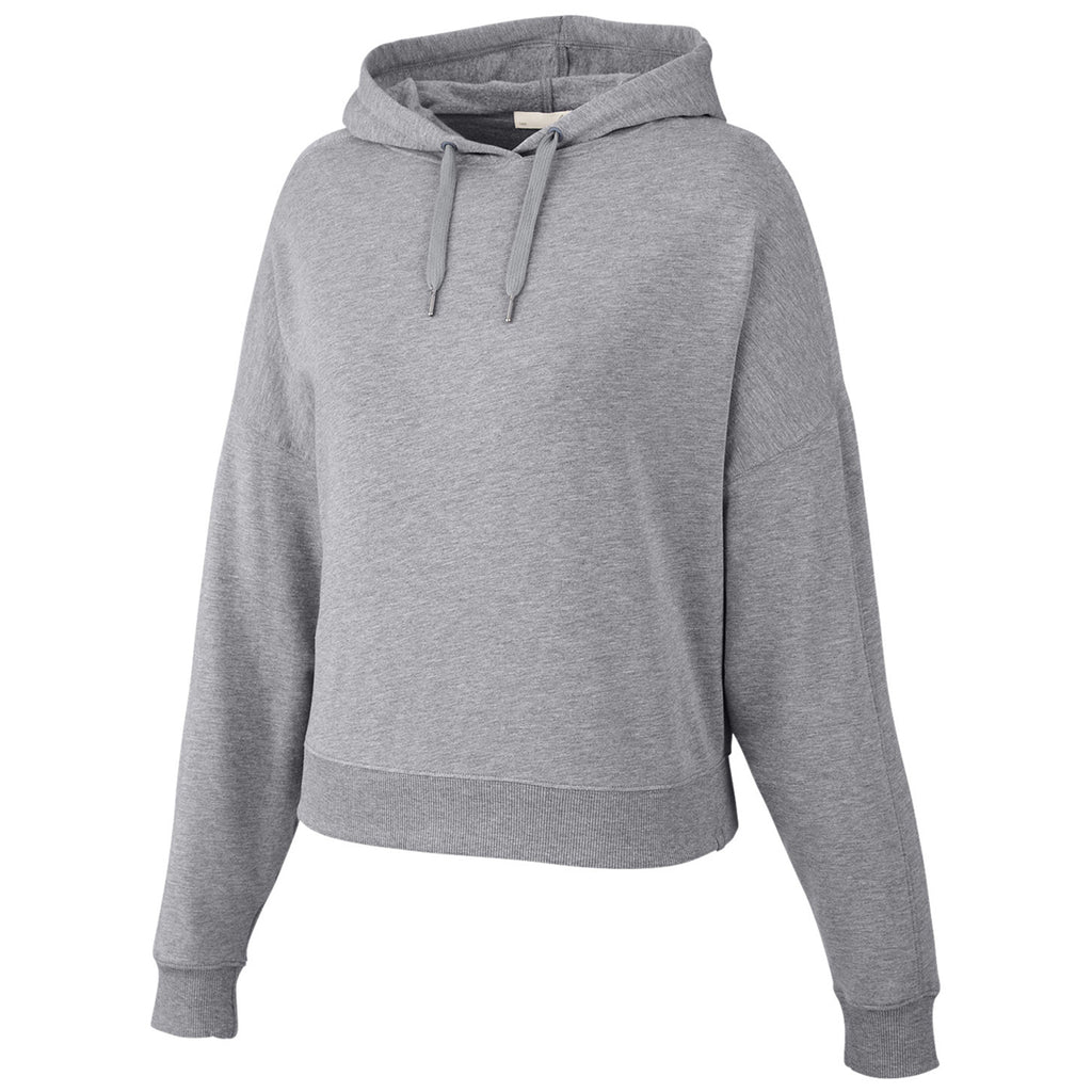 tasc Women's Heather Grey Studio Hooded Fleece