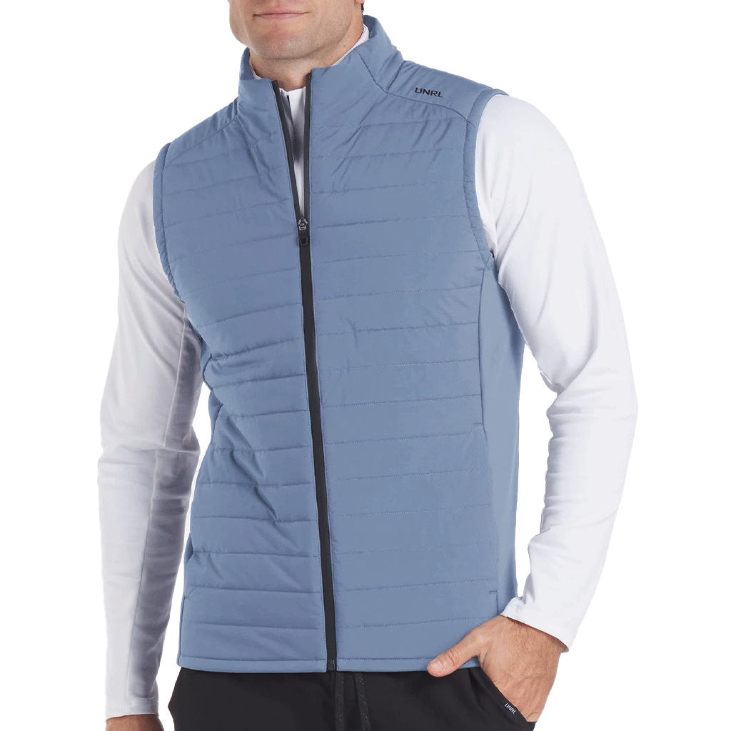 UNRL Men's Storm Blue Vancouver Quilted Vest