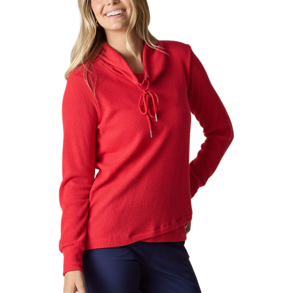 Straight Down Women's Flame Red Misty Top