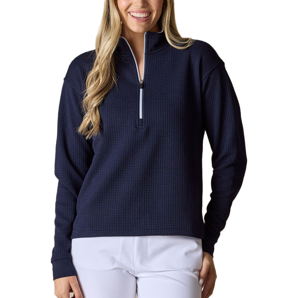 Straight Down Women's Indigo Opal Half Zip