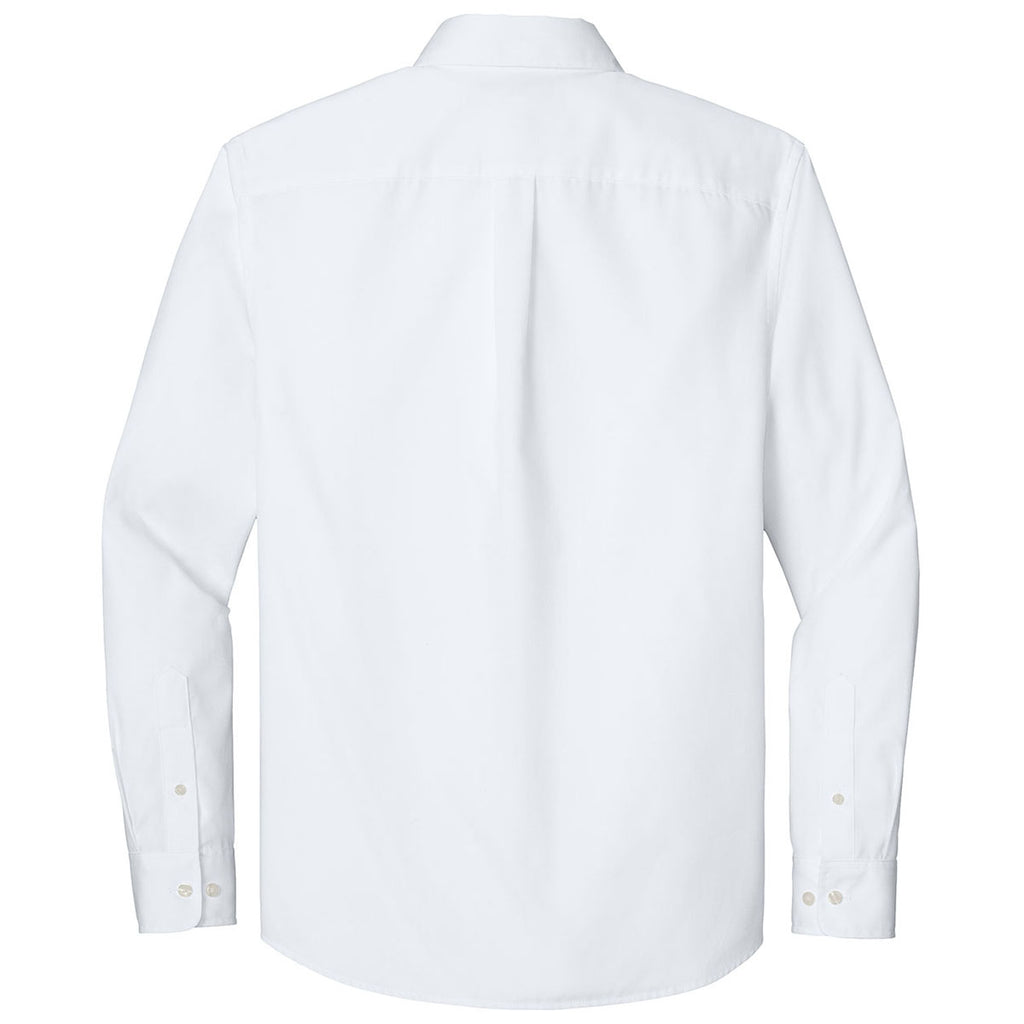 Port Authority Men's White Long Sleeve Nailhead Easy Care Shirt