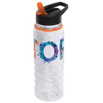 Debco Clear/Orange Tritan 750 Ml. (25 Fl. Oz.) Water Bottle: Spout Top