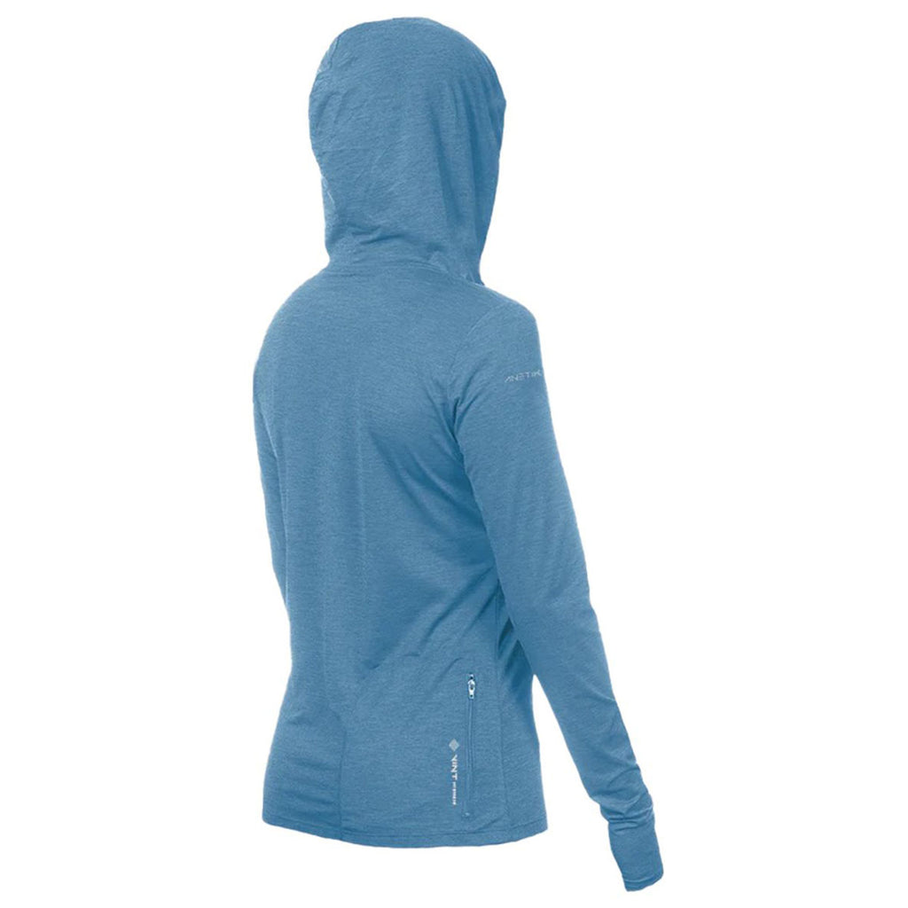 ANETIK Women's Bahama Heathered Breeze Tech Hooded T-Shirt