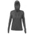 ANETIK Women's Charcoal Heathered Breeze Tech Hooded T-Shirt