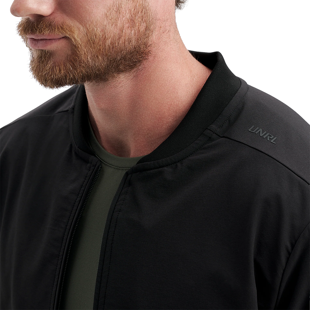 UNRL Men's Black Waypoint Bomber Jacket