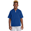 Sport-Tek Youth True Royal Repeat 1/2-Zip Short Sleeve Jacket